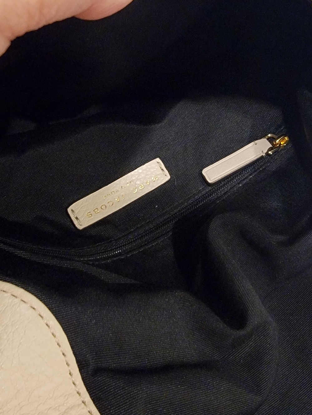 Marc Jacobs Classic Q Natasha Large Crossbody Beige Pebbled Leather Y2K Vintage - Picture 7 of 13